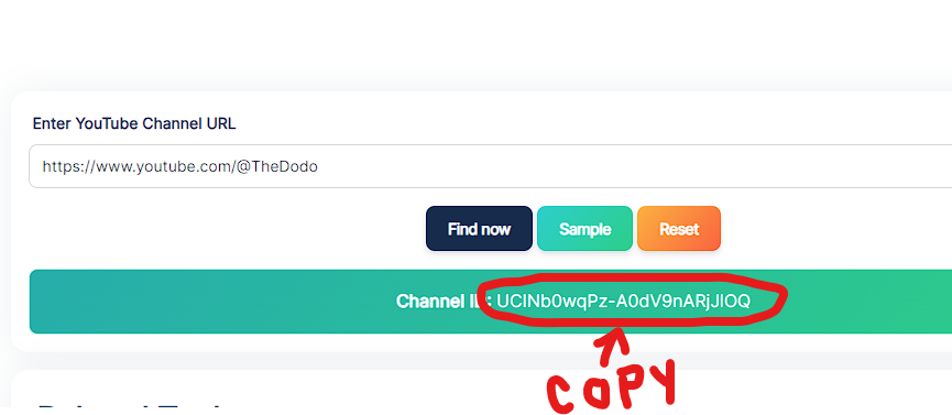 Copy ID YouTube