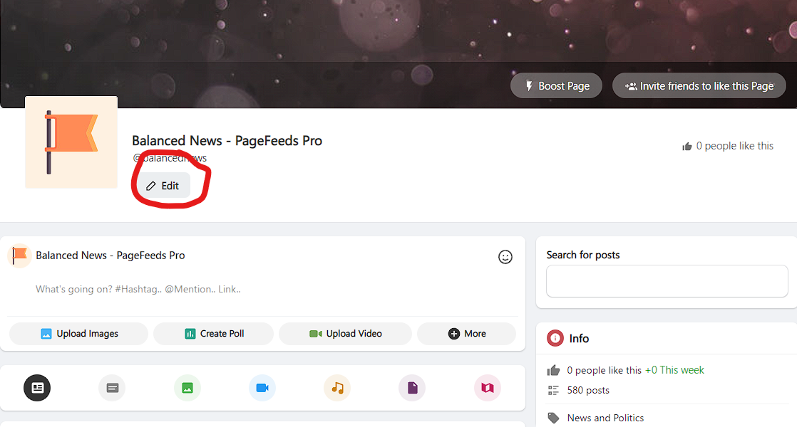 Open page