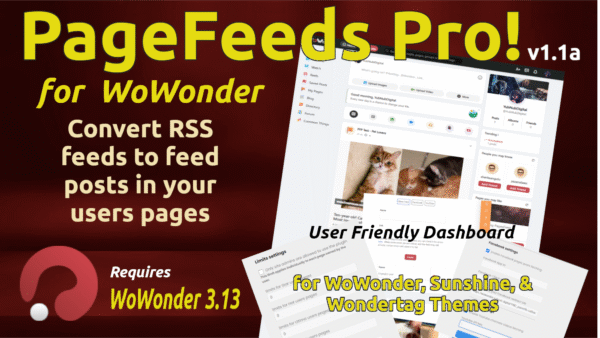 PageFeeds Pro! for WoWonder