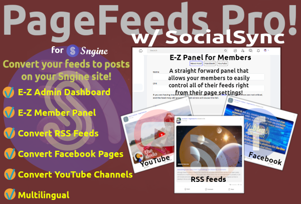 PageFeeds Pro! w/ SocialSync for Sngine